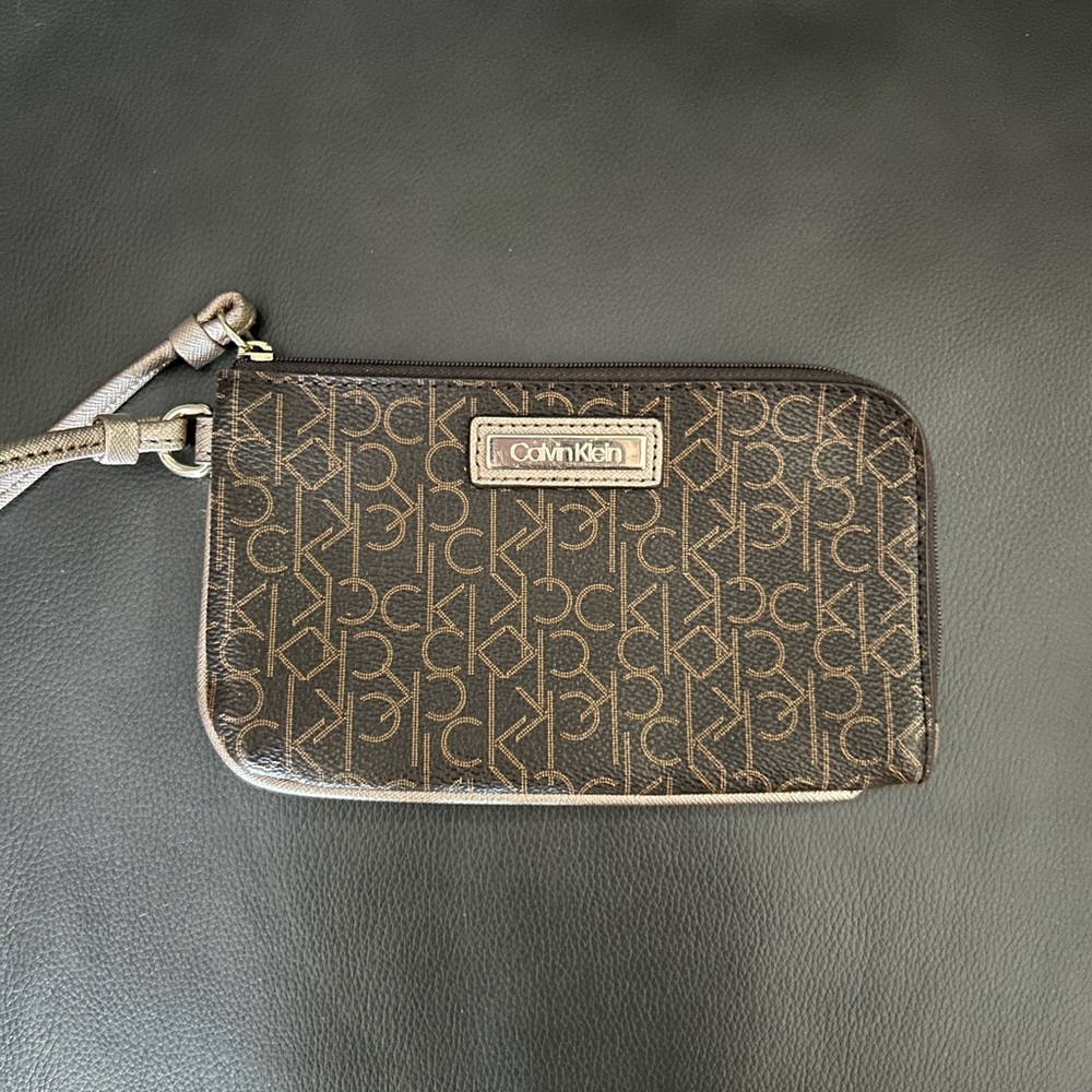 Calvin Klein Brown Wristlet